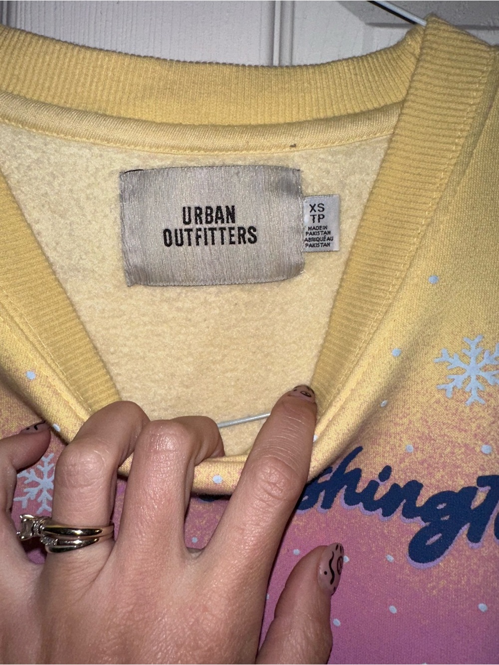 Urban Outfitters Yellow, Pink, Navy Scenic Sweatshirt - Picture 2 of 3